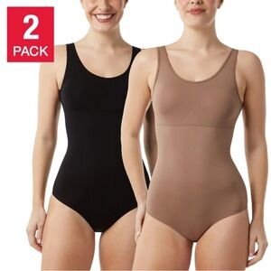 Layer Zero 2 pack seamless nylon bodysuit black sienna Large new